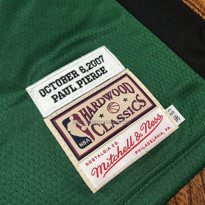 Camiseta Boston Celtics Paul Pierce NO 34 Hardwood Classics Throwback 2007-08 Verde